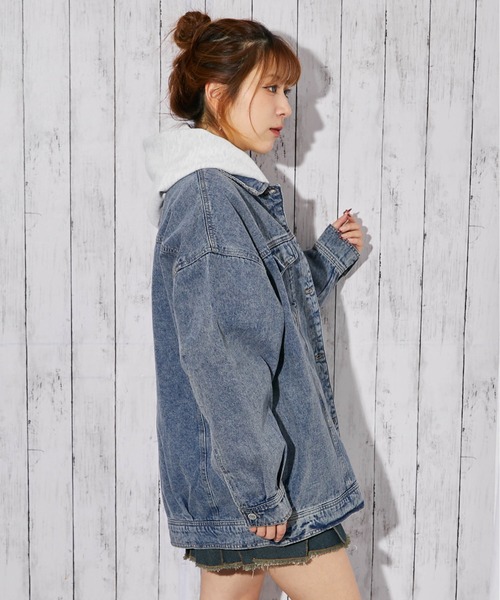GORGE(ゴージ)の「デニムジャケット/オールシーズン/BIGシルエット/全3色(デニムジャケット・レディース・ネイビー/ブルー/ブラック・F)」の10枚目の写真