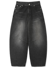 BASEMOMENT（ベースモーメント）の「ダートバルーンウォッシュデニムパンツブラック（デニムパンツ）」