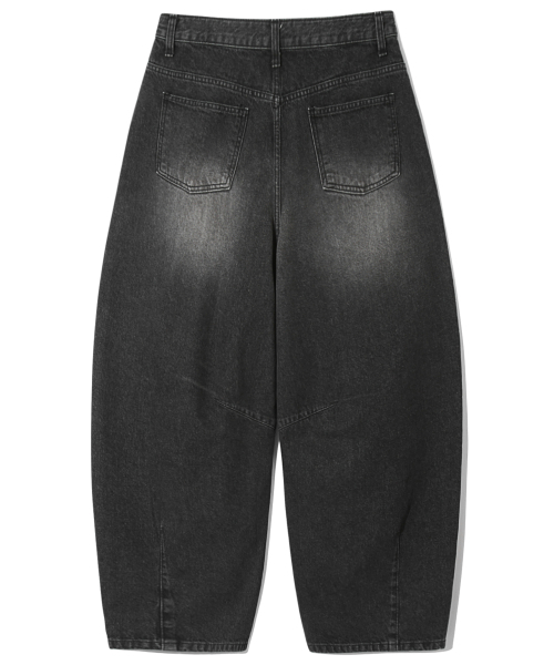 BASEMOMENT(ベースモーメント)の「ダートバルーンウォッシュデニムパンツブラック(デニムパンツ・メンズ・その他・LARGE/X-LARGE/MEDIUM)」の2枚目の写真