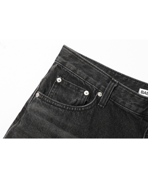 BASEMOMENT(ベースモーメント)の「ダートバルーンウォッシュデニムパンツブラック(デニムパンツ・メンズ・その他・LARGE/X-LARGE/MEDIUM)」の6枚目の写真