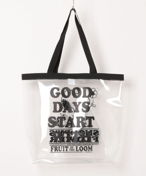 FRUIT OF THE LOOM(フルーツオブザルーム)の「FTL x PEANUTS PVCバッグ1 / ピーナッツ コラボ スヌーピー&フラワー(ハンドバッグ・メンズ・ホワイト・FREE)」の1枚目の写真