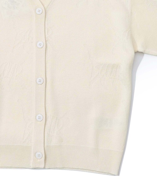 ScoLar(スカラー)の「161633:ネコスカラーUVジャガードカーディガン(カーディガン/ボレロ・レディース・オフホワイト/ブラック・M)」の21枚目の写真