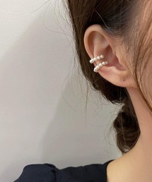 Forcement（フォースメント）の「首元にさりげなく個性と今っぽさをプラス小ぶりダブルハートメタルチョーカー（イヤーカフ）」