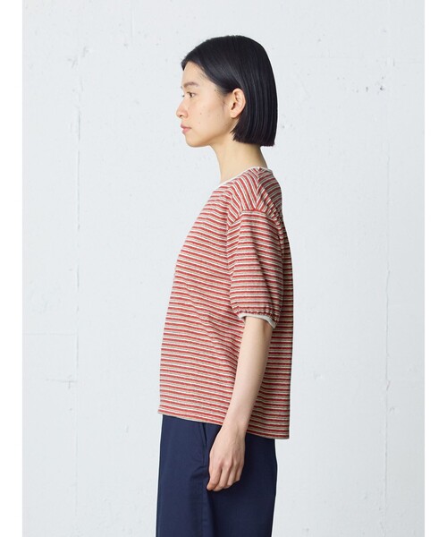 MidiUmi（ミディウミ）の「MidiUmi マルチボーダープルオーバー（Tシャツ/カットソー・レディース・グリーン/レッド・FREE）」の7枚目の写真