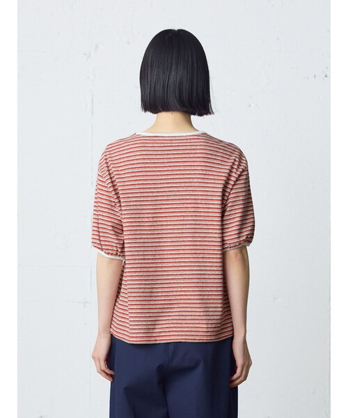 MidiUmi（ミディウミ）の「MidiUmi マルチボーダープルオーバー（Tシャツ/カットソー・レディース・グリーン/レッド・FREE）」の8枚目の写真