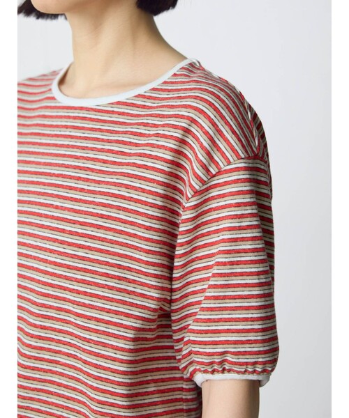 MidiUmi（ミディウミ）の「MidiUmi マルチボーダープルオーバー（Tシャツ/カットソー・レディース・グリーン/レッド・FREE）」の9枚目の写真