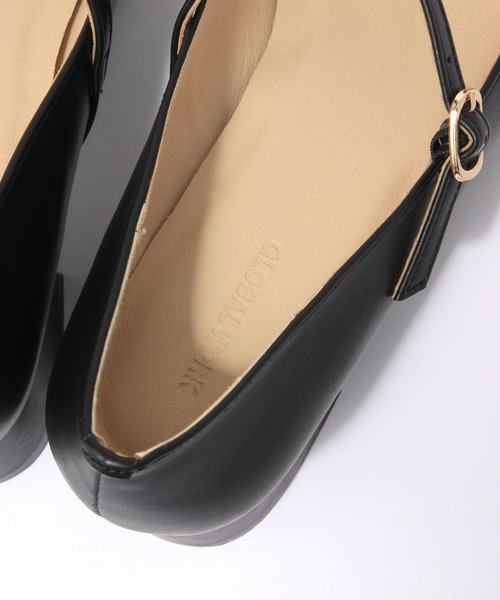 GLOBAL WORK（グローバルワーク）の「らくっションストラップヒールパンプス/641236（パンプス・レディース・シルバー/ブラック/ブラック系/ブラック系その他・LARGE/SMALL/MEDIUM）」の12枚目の写真