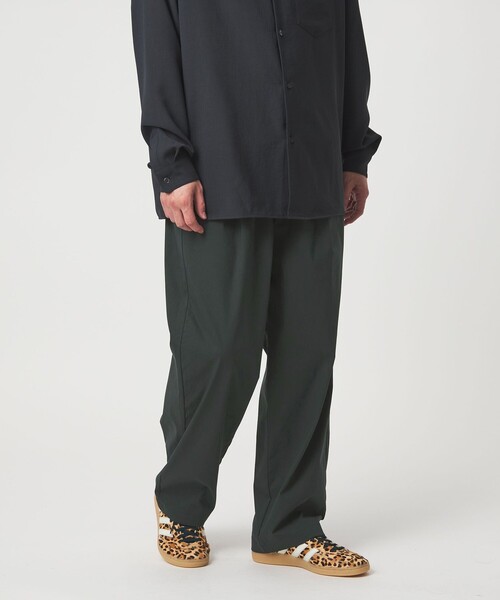 green label relaxing（グリーンレーベルリラクシング）の「リネンミックス W4 ワイド イージーパンツ -ストレッチ-（その他パンツ・メンズ・ダークグリーン/グレー系/ブラック・S/M/L/XL）」の3枚目の写真