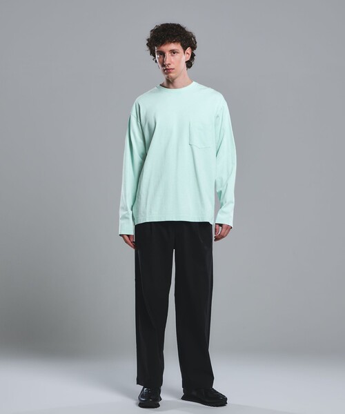 green label relaxing（グリーンレーベルリラクシング）の「リネンミックス W4 ワイド イージーパンツ -ストレッチ-（その他パンツ・メンズ・ダークグリーン/グレー系/ブラック・S/M/L/XL）」の18枚目の写真