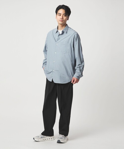 green label relaxing（グリーンレーベルリラクシング）の「リネンミックス W4 ワイド イージーパンツ -ストレッチ-（その他パンツ・メンズ・ダークグリーン/グレー系/ブラック・S/M/L/XL）」の22枚目の写真