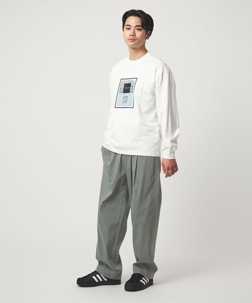 green label relaxing(グリーンレーベルリラクシング)の「リネンミックス W4 ワイド イージーパンツ -ストレッチ-(その他パンツ・メンズ・ダークグリーン/グレー系/ブラック・S/M/L/XL)」の13枚目の写真