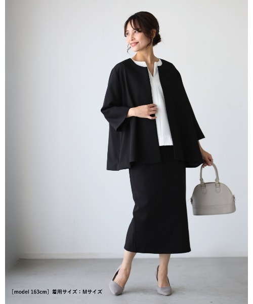 Ehre style（エーレスタイル）の「【2点セット】セレモニーに最適！今どきスーツ スカートVer. 脱！いつものスーツ（スーツセット・レディース・ネイビー/ベージュ/ブラック・S/XL/L/M）」の14枚目の写真