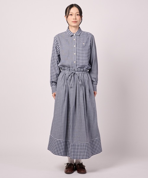 Arnold Palmer(アーノルドパーマー)の「EVERY DAY ギンガムチェック リラックス シャツ(シャツ/ブラウス・レディース・ライトベージュ/ネイビー/ブルー・L/M/S)」の5枚目の写真