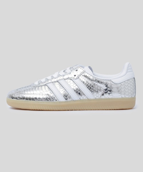 adidas Originals(アディダスオリジナルス)の「adidas W SAMBA OG OOX08/IH9016(スニーカー・レディース・シルバー・24cm/24.5cm/23.5cm/23cm)」の1枚目の写真