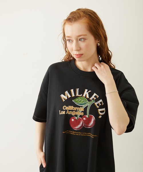 MILKFED.(ミルクフェド)の「RETRO CHERRY DRESS(ワンピース・レディース・オートミール/ブラック/オリーブ・ONE SIZE)」の13枚目の写真