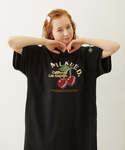 MILKFED.(ミルクフェド)の「RETRO CHERRY DRESS(ワンピース・レディース・オートミール/ブラック/オリーブ・ONE SIZE)」の15枚目の写真