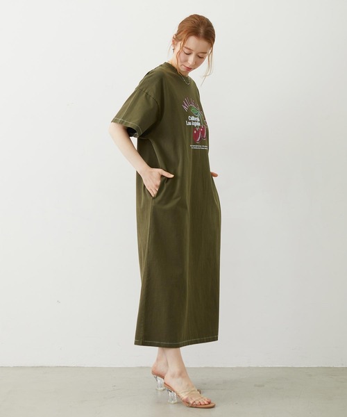 MILKFED.(ミルクフェド)の「RETRO CHERRY DRESS(ワンピース・レディース・オートミール/ブラック/オリーブ・ONE SIZE)」の19枚目の写真