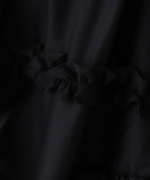 crinkle crinkle crinkle frill hem long sleeve shirts CC-4503