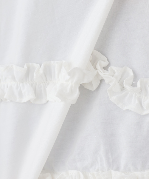 crinkle crinkle crinkle(クリンクルクリンクルクリンクル)の「crinkle crinkle crinkle frill hem long sleeve shirts CC-4503(シャツ/ブラウス・レディース・ブラック/ホワイト・FREE)」の10枚目の写真