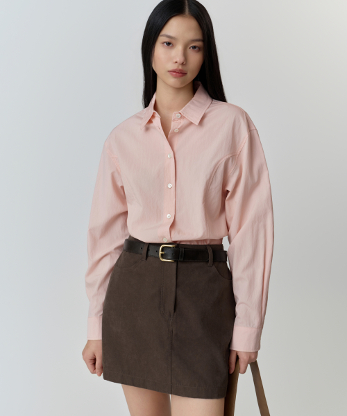 MUSINSA STANDARD WOMAN（ムシンサスタンダードウーマン）の「ウィメンズ RN シンチッドシャツ [ローズウォーター]（シャツ/ブラウス・レディース・その他・X-SMALL/SMALL/MEDIUM/LARGE）」の3枚目の写真