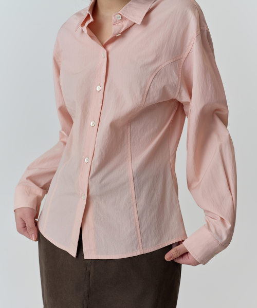 MUSINSA STANDARD WOMAN（ムシンサスタンダードウーマン）の「ウィメンズ RN シンチッドシャツ [ローズウォーター]（シャツ/ブラウス・レディース・その他・X-SMALL/SMALL/MEDIUM/LARGE）」の6枚目の写真