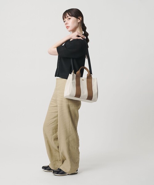 VIOLAd'ORO(ヴィオラドーロ)の「<VIOLAd’ORO>GINO キャンバス トートバッグ M(トートバッグ・レディース・ブラウン系/ライム・FREE)」の14枚目の写真