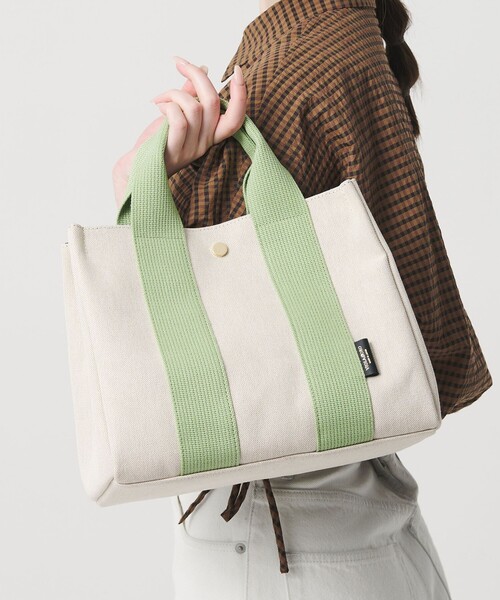 VIOLAd'ORO(ヴィオラドーロ)の「<VIOLAd’ORO>GINO キャンバス トートバッグ M(トートバッグ・レディース・ブラウン系/ライム・FREE)」の17枚目の写真