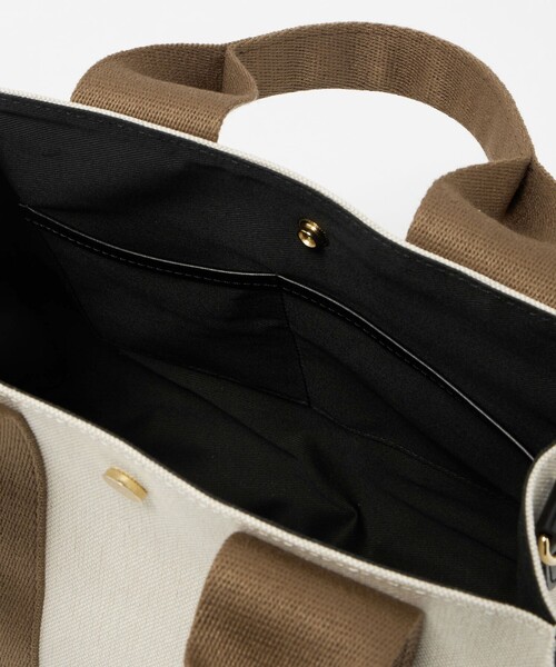 VIOLAd'ORO(ヴィオラドーロ)の「<VIOLAd’ORO>GINO キャンバス トートバッグ M(トートバッグ・レディース・ブラウン系/ライム・FREE)」の3枚目の写真