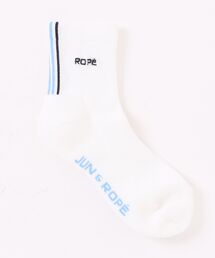JUN&ROPE'（ジュンアンドロペ）の「クールマックス　ライン入りミドルソックス（ソックス/靴下）」
