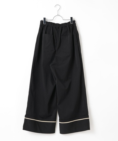 LEPSIM（レプシィム）の「ターンナップ配色ラインパンツ　637618（その他パンツ・レディース・グレイッシュベージュ/ブラック・MEDIUM/LARGE）」の15枚目の写真