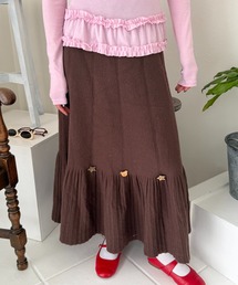 lanan select（ラナンセレクト）の「モチーフボタンフリルロングスカート（スカート）」