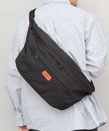 微光沢 ソフトポリエステルツイル ビッグ ウエストバッグ ヒップバッグ