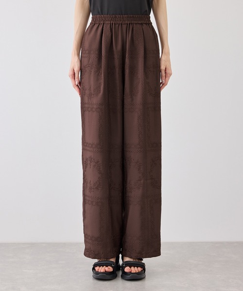 ROPE' PICNIC（ロペピクニック）の「スクエア刺繍イージーワイドパンツ（その他パンツ・レディース・ブラック/ダークブラウン/ホワイト・M/S）」の19枚目の写真