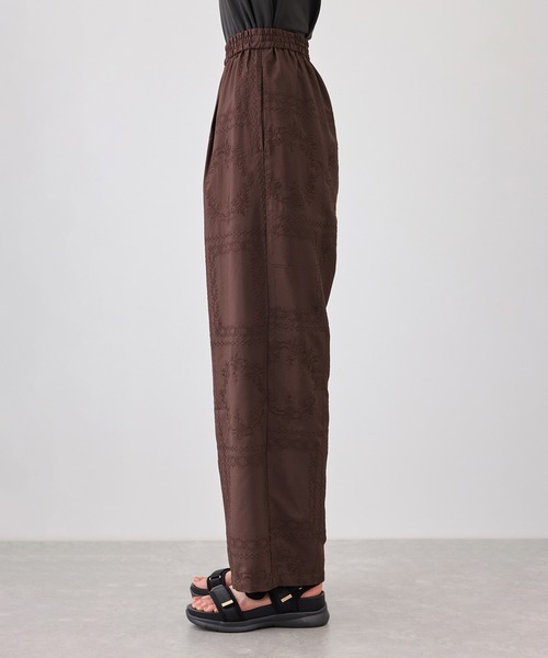 ROPE' PICNIC（ロペピクニック）の「スクエア刺繍イージーワイドパンツ（その他パンツ・レディース・ブラック/ダークブラウン/ホワイト・M/S）」の20枚目の写真