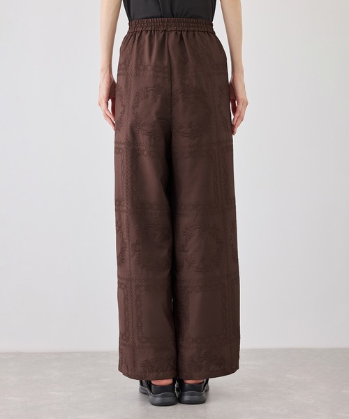 ROPE' PICNIC（ロペピクニック）の「スクエア刺繍イージーワイドパンツ（その他パンツ・レディース・ブラック/ダークブラウン/ホワイト・M/S）」の21枚目の写真