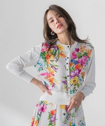 Viaggio Blu（ビアッジョブルー）の「ビッグフラワーブーケカーディガン（カーディガン/ボレロ）」