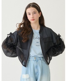 pom ponette junior（ポンポネットジュニア）の「【130cmあり】【UVカット】シアージップブルゾン（ブルゾン）」