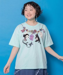 161646:天日干しアニマルぬい刺繍Tシャツ