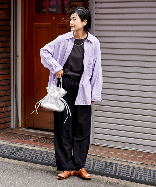 FREAK'S STORE(フリークスストア)の「リネンブレンド シャツ<セットアップ対応>(シャツ/ブラウス・レディース・ナチュラル/その他1/ラベンダー/ネイビー/レッド/ブラウン・フリ-)」の16枚目の写真