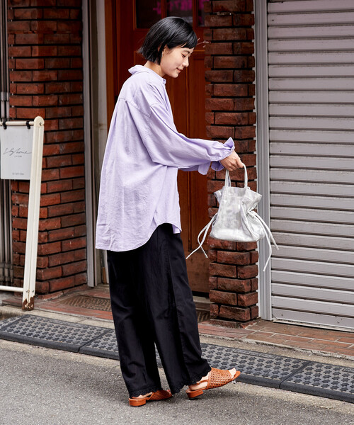 FREAK'S STORE(フリークスストア)の「リネンブレンド シャツ<セットアップ対応>(シャツ/ブラウス・レディース・ナチュラル/その他1/ラベンダー/ネイビー/レッド/ブラウン・フリ-)」の18枚目の写真