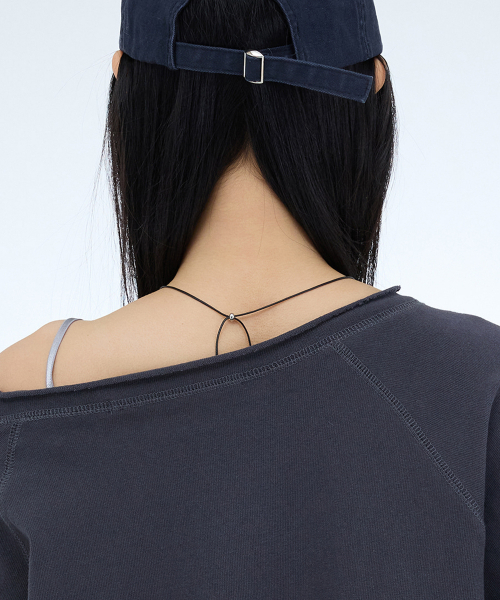 PORTERNA（ポルテナ）の「ROUGH CUTTING RAGLAN OFF-SHOULDER-3COLOR（Tシャツ/カットソー・レディース・ライトグレー/ブラック/チャコール・OS）」の15枚目の写真