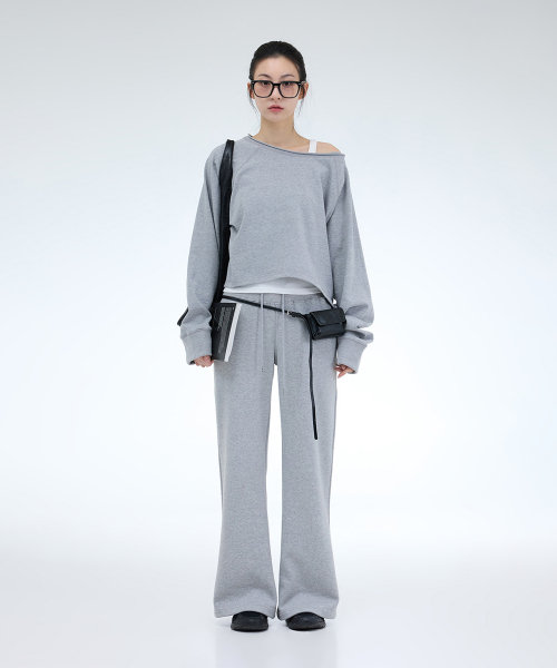 PORTERNA（ポルテナ）の「ROUGH CUTTING RAGLAN OFF-SHOULDER-3COLOR（Tシャツ/カットソー・レディース・ライトグレー/ブラック/チャコール・OS）」の16枚目の写真