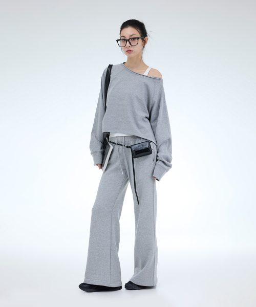 PORTERNA（ポルテナ）の「ROUGH CUTTING RAGLAN OFF-SHOULDER-3COLOR（Tシャツ/カットソー・レディース・ライトグレー/ブラック/チャコール・OS）」の19枚目の写真