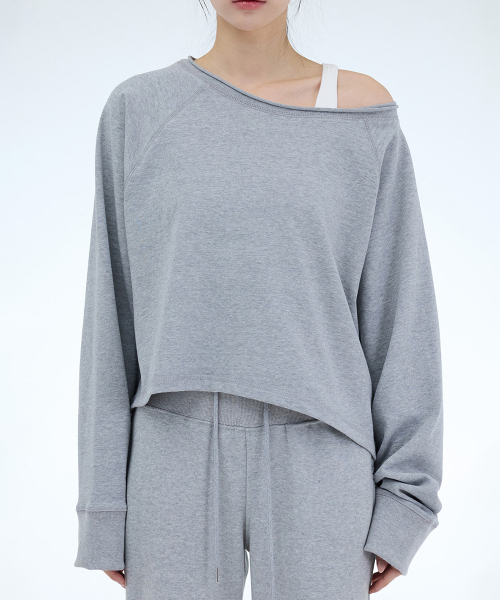 PORTERNA（ポルテナ）の「ROUGH CUTTING RAGLAN OFF-SHOULDER-3COLOR（Tシャツ/カットソー・レディース・ライトグレー/ブラック/チャコール・OS）」の22枚目の写真