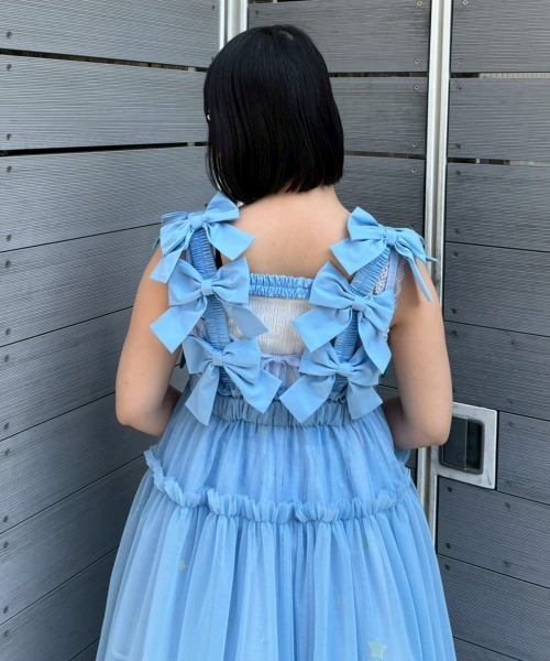 Candy Stripper(キャンディストリッパー)の「MISSING YOU RIBBON TULLE ハーネス(ジャンパースカート・レディース・ライトブルー/ブラック/グレー/ホワイト・FREE)」の15枚目の写真