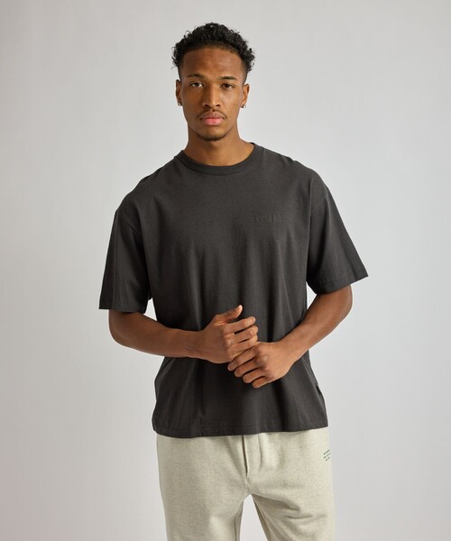 Saturdays NYC(サタデーズ ニューヨークシティ )の「Hemp S.NYC SS T-Shirt(Tシャツ/カットソー・メンズ・チャコールグレー/ブラック/グレー・M/S/L/XL)」の2枚目の写真