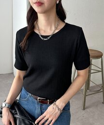 【WEB限定】ランダムリブ半袖Tシャツ