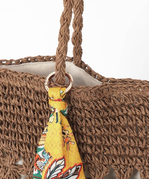 GLOBAL WORK(グローバルワーク)の「手編みペーパーBAG/651445(トートバッグ・レディース・ダークブラウン/ベージュ/ブラック・FREE)」の20枚目の写真