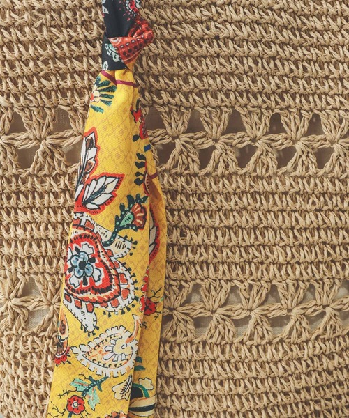 GLOBAL WORK(グローバルワーク)の「手編みペーパーBAG/651445(トートバッグ・レディース・ダークブラウン/ベージュ/ブラック・FREE)」の5枚目の写真