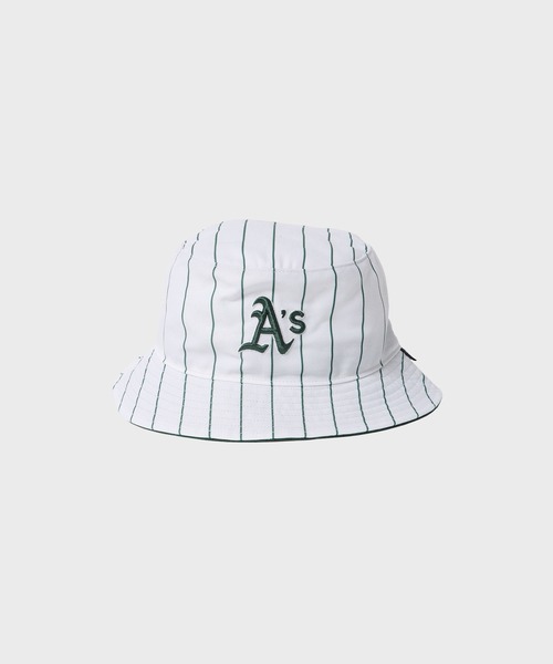 '47(フォーティーセブン)の「47BRAND/フォーティーセブンブランド Athletics Pinstriped '47 Bucket MLB / B-PINSD18PTF(ハット・メンズ・グリーン・FREE)」の1枚目の写真
